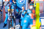 23.01.2022, xkvx, Biathlon IBU World Cup Anterselva, Relay Men, v.l. Eric Perrot (France) im Ziel / in the finish