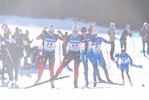 23.01.2022, xkvx, Biathlon IBU World Cup Anterselva, Mass Start Women, v.l. Ingrid Landmark Tandrevold (Norway), Tiril Eckhoff (Norway) in aktion / in action competes