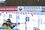 27.01.2022, xsoex, Biathlon IBU Open European Championships Arber, Training, v.l. Athlete Sweden / Bodenmais Advertising / Werbung / Branding  / 