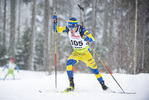 28.01.2022, xsoex, Biathlon IBU Open European Championships Arber, Sprint Men, v.l. Simon Hallstroem (Sweden)  / 