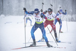 28.01.2022, xsoex, Biathlon IBU Open European Championships Arber, Sprint Men, v.l. Sandro Bovisi (Switzerland), Nikolaus Leitinger (Austria)  / 