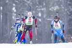29.01.2022, xsoex, Biathlon IBU Open European Championships Arber, Pursuit Women, v.l. Marthe Krakstad Johansen (Norway), Gilonne Guigonnat (France)  / 