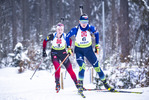 29.01.2022, xsoex, Biathlon IBU Open European Championships Arber, Pursuit Women, v.l. Ragnhild Femsteinevik (Norway), Irina Kruchinkina (Belarus)  / 