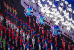 Peking, China, 04.02.2022:  bei der Eroeffnungsfeier waehrend den Olympischen Winterspielen 2022 in Peking am 04. Februar 2022 in Peking. (Foto von Kevin Voigt / VOIGT)

Peking, China, 04.02.2022:  during the Opening Ceremony at the Olympic Winter Games 2022 on February 04, 2022 in Peking. (Photo by Kevin Voigt / VOIGT)