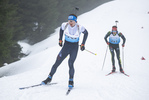 04.02.2021, xsoex, Biathlon Deutschlandpokal Clausthal-Zellerfeld, v.l. Linus Maier (Germany), Domenic Endler (Germany)  / 