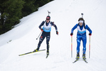 04.02.2021, xsoex, Biathlon Deutschlandpokal Clausthal-Zellerfeld, v.l. Christoph Noack (Germany), Yanis Jolly (Germany)  / 