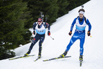 04.02.2021, xsoex, Biathlon Deutschlandpokal Clausthal-Zellerfeld, v.l. Christoph Noack (Germany), Yanis Jolly (Germany)  / 