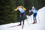 04.02.2021, xsoex, Biathlon Deutschlandpokal Clausthal-Zellerfeld, v.l. Arved Kuehnisch (Germany), Michael Arsan (Germany)  / 