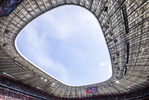 09.04.2022, Fussball, 1.Bundesliga, FC Bayern Muenchen - FC Augsburg, v.l. Stadionansicht / Ansicht / Arena / Stadion / Innenraum / Innen / Innenansicht / Rasen / Tribuene / Allianz Arena