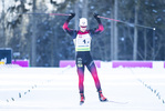 31.01.2021, xtwx, Biathlon IBU European Championships Duszniki Zdroj, Mixed Staffel, v.l. Sivert Guttorm Bakken (Norway) im Ziel / in the finish