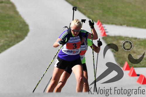 12.09.2015, xkvx, Wintersport, Deutsche Meisterschaft Biathlon 2015, v.l. Janina Hettich (SC Schoenwald)