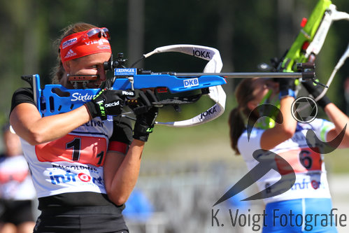 12.09.2015, xkvx, Wintersport, Deutsche Meisterschaft Biathlon 2015, v.l. Vanessa Hinz (SC Schliersee)
