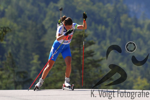12.09.2015, xkvx, Wintersport, Deutsche Meisterschaft Biathlon 2015, v.l. Nicole Gontier (Italien)