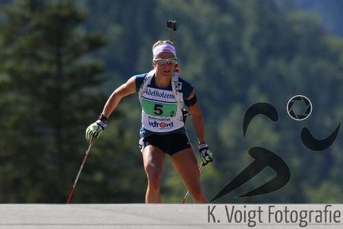 12.09.2015, xkvx, Wintersport, Deutsche Meisterschaft Biathlon 2015, v.l. Sarah Schaber (TSV Buchenberg)