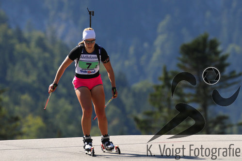 12.09.2015, xkvx, Wintersport, Deutsche Meisterschaft Biathlon 2015, v.l. Stefanie Scherer (SC Wall)