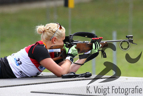 13.09.2015, xkvx, Wintersport, Deutsche Meisterschaft Biathlon 2015, v.l. Janina Hettich (SC Schoenwald)