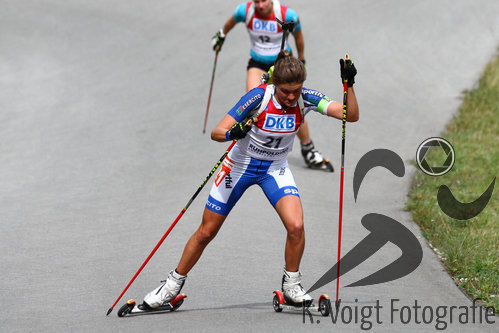13.09.2015, xkvx, Wintersport, Deutsche Meisterschaft Biathlon 2015, v.l. Nicolie Gontier (Italien)