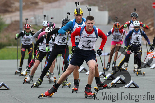 25.09.2015, xkvx, Wintersport, Lapua-Cup Biathlon, v.l. Pascal Hess (WSV Scheibe-Alsbach)