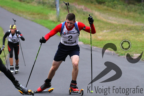 25.09.2015, xkvx, Wintersport, Lapua-Cup Biathlon, v.l. Pascal Hess (WSV Scheibe-Alsbach)