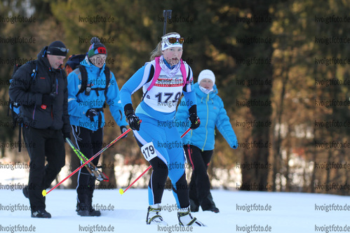 30.01.2015, xkvx, Wintersport, DSV Biathlon Deutschlandpokal Sprint v.l. KOLLMANNSBERGER Johanna
