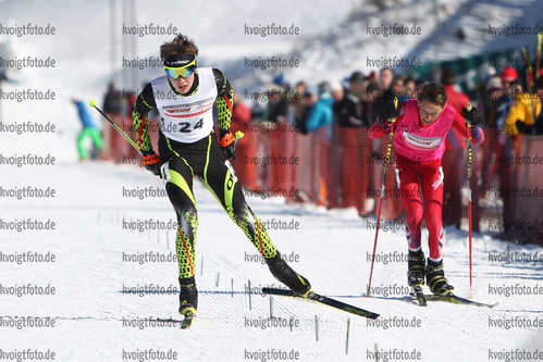 27.02.2016, xkvx, Wintersport, DSV Biathlon Deutschlandpokal Cross Sprint v.l. LODL Darius