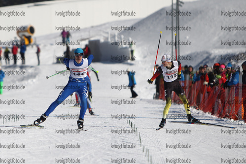 27.02.2016, xkvx, Wintersport, DSV Biathlon Deutschlandpokal Cross Sprint v.l. HENTSCHEL Felix, GROSS Simon
