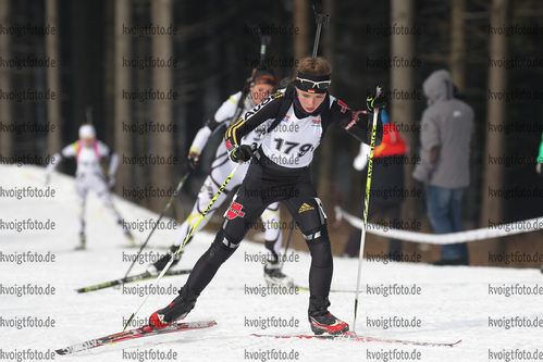 28.02.2016, xkvx, Wintersport, DSV Biathlon Deutschlandpokal Massenstart v.l. FIEDLER Jana