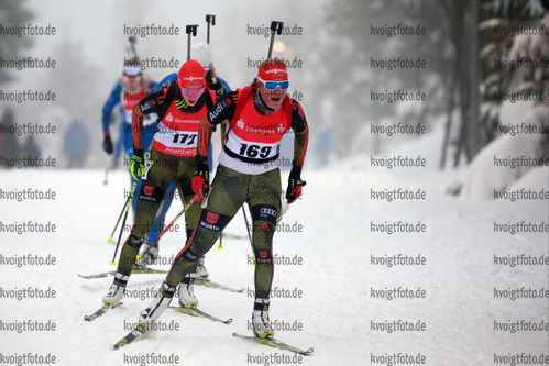 14.01.2017, xkvx, Wintersport, DSV Biathlon Deutschlandpokal Sprint v.l. VOIGT Vanessa / STRASSBERGER Theresa
