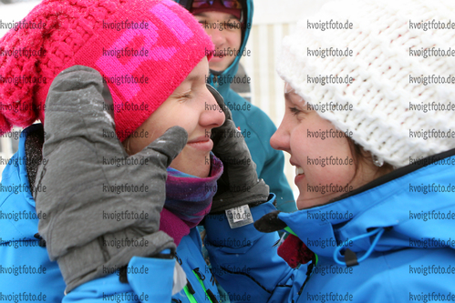 15.01.2017, xkvx, Wintersport, DSV Biathlon Deutschlandpokal Massenstart v.l. AURICH Julia / ARENDT Fabienne