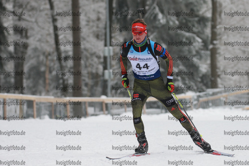 02.02.2017, xkvx, Wintersport, Biathlon IBU Junior Open European Championships - Nove Mesto Na Morave, Einzel v.l. VEIT Marinus GER