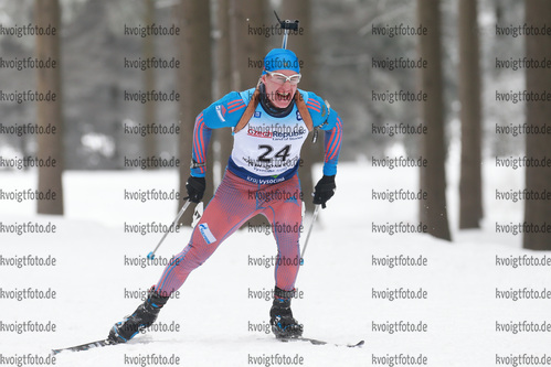 02.02.2017, xkvx, Wintersport, Biathlon IBU Junior Open European Championships - Nove Mesto Na Morave, Einzel v.l. LOBASTOV Nikita