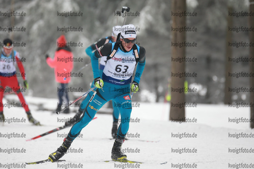 02.02.2017, xkvx, Wintersport, Biathlon IBU Junior Open European Championships - Nove Mesto Na Morave, Einzel v.l. RIVAIL Hugo FRA