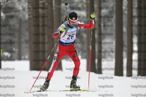 02.02.2017, xkvx, Wintersport, Biathlon IBU Junior Open European Championships - Nove Mesto Na Morave, Einzel v.l. DE RIDDER Tim BEL