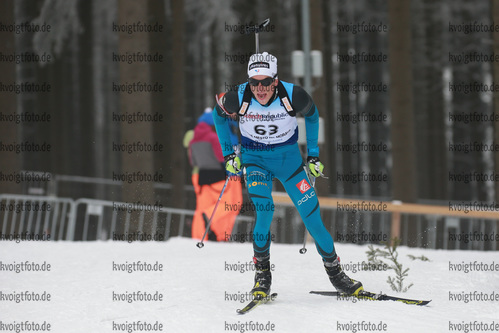02.02.2017, xkvx, Wintersport, Biathlon IBU Junior Open European Championships - Nove Mesto Na Morave, Einzel v.l. RIVAIL Hugo FRA