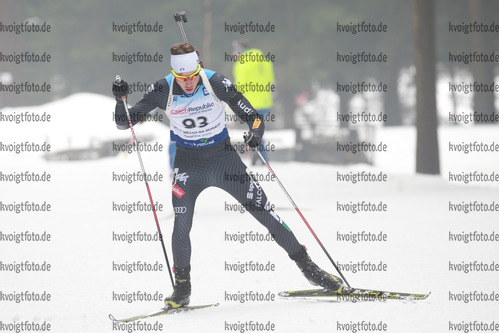 04.02.2017, xkvx, Wintersport, Biathlon IBU Junior Open European Championships - Nove Mesto Na Morave, Sprint v.l. LEITGEB Simon