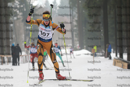 04.02.2017, xkvx, Wintersport, Biathlon IBU Junior Open European Championships - Nove Mesto Na Morave, Sprint v.l. MACKINE Jokubas