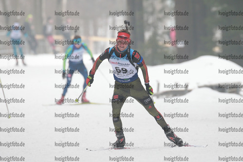 04.02.2017, xkvx, Wintersport, Biathlon IBU Junior Open European Championships - Nove Mesto Na Morave, Sprint v.l. MEHRINGER Christian, VEIT Marinus