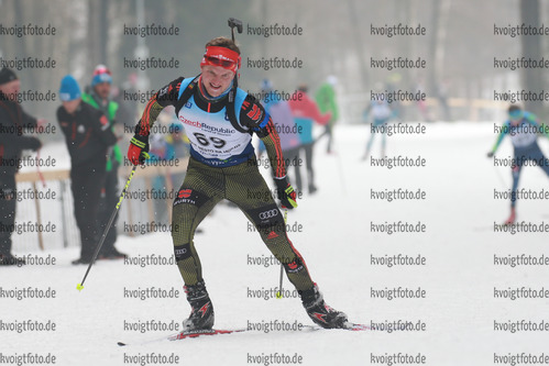04.02.2017, xkvx, Wintersport, Biathlon IBU Junior Open European Championships - Nove Mesto Na Morave, Sprint v.l. VEIT Marinus