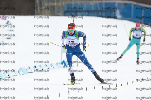 05.02.2017, xkvx, Wintersport, Biathlon IBU Junior Open European Championships - Nove Mesto Na Morave, Verfolgung v.l. SANTORA Ondrej