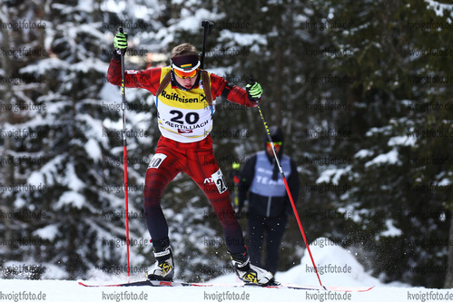09.12.2017, xkvx, Wintersport, Biathlon IBU Junior Cup - Obertilliach, Sprint v.l. FOMIN Maksim