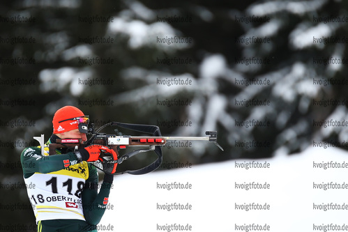 10.12.2017, xkvx, Wintersport, Biathlon IBU Junior Cup - Obertilliach, Sprint v.l. WUNDERLE Robin Johannes