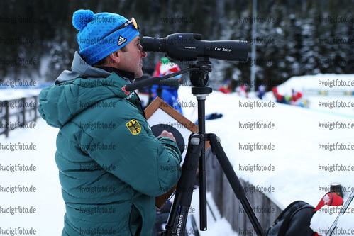 10.12.2017, xkvx, Wintersport, Biathlon IBU Junior Cup - Obertilliach, Sprint v.l. DANZ Marco