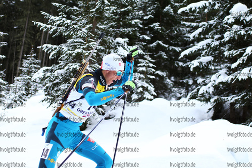 10.12.2017, xkvx, Wintersport, Biathlon IBU Junior Cup - Obertilliach, Sprint v.l. RIVAIL Hugo