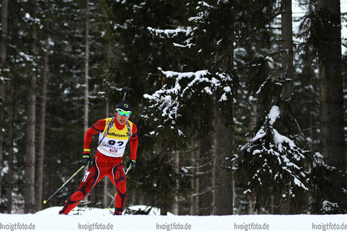 10.12.2017, xkvx, Wintersport, Biathlon IBU Junior Cup - Obertilliach, Sprint v.l. BIONAZ Didier