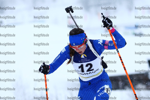 15.12.2017, xkvx, Wintersport, Biathlon IBU Junior Cup - Ridnaun, Einzel v.l. FAUNER Eleonora
