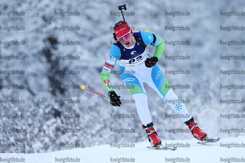 15.12.2017, xkvx, Wintersport, Biathlon IBU Junior Cup - Ridnaun, Einzel v.l. VOZELJ Tais