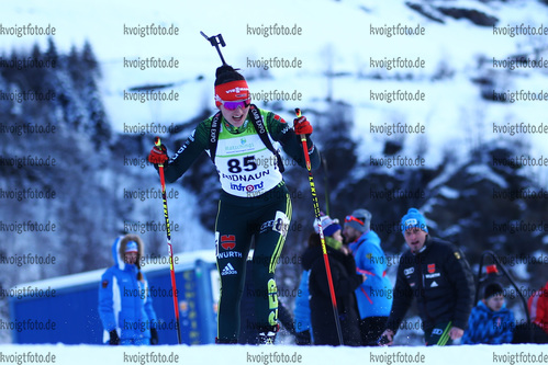 16.12.2017, xkvx, Wintersport, Biathlon IBU Junior Cup - Ridnaun, Sprint v.l. FRUEHWIRT Juliane