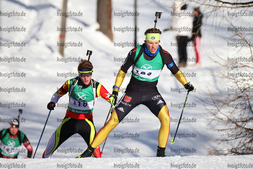 17.12.2017, xkvx, Wintersport, Alpencup - DSV Biathlon Deutschlandpokal v.l. ECKSTEIN Janik