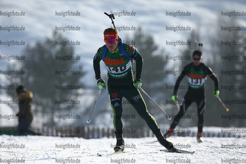 13.01.2018, xkvx, Wintersport, Alpencup - DSV Biathlon Deutschlandpokal - Hochfilzen, Einzel v.l. GROTIAN Tim
