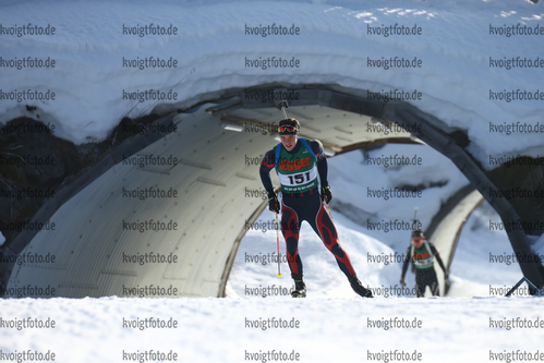 13.01.2018, xkvx, Wintersport, Alpencup - DSV Biathlon Deutschlandpokal - Hochfilzen, Einzel v.l. BARCHEWITZ Max
